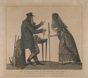 Der Pfandleiher, zweite Hälfte des 18. Jahrhunderts von Laurent Julien