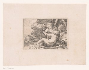 Bacchanal mit betrunkenen Putti von Laurent de La Hire