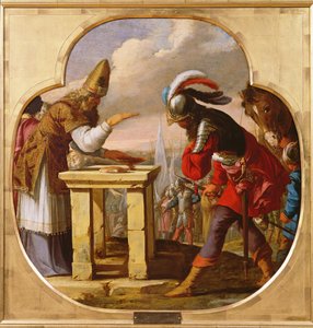 Das Treffen von Abraham und Melchisedek, ca. 1630 von Laurent de la Hyre