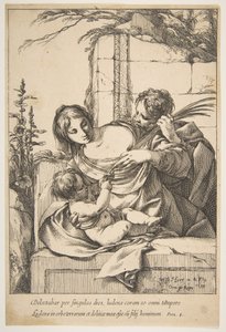 Heilige Familie mit Palme, 1639 von Laurent de la Hyre