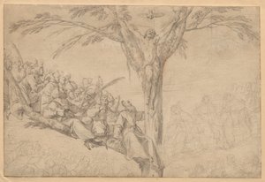 Der gekreuzigte Christus als Baum des Lebens mit Mönchen und Nonnen, ca. 1639