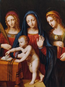 Madonna mit Jesuskind, Hl. Katharina und Hl. Barbara