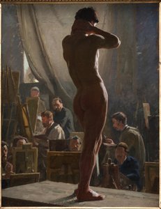 Männlicher Akt im Atelier von Bonnat