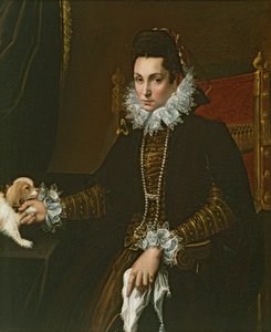 Porträt von Ginevra Aldrovandi Hercolani als Witwe, späte 1590er Jahre von Lavinia Fontana