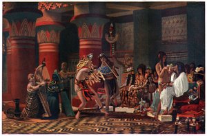 Zeitvertreib im alten Ägypten vor dreitausend Jahren, Illustration aus 