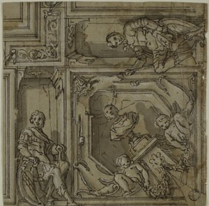 Entwurf für eine Deckenecke von Lazzaro Tavarone