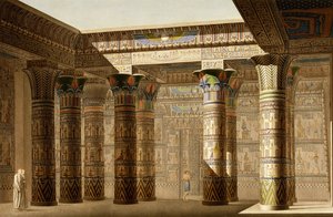 Portikus des Großen Tempels von Philae, Nubien, ca. 1809-1812 von Le Pere (after)