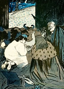 Emile Loubet und Marianne begrüßen die Weisen im Stall von Leal de Camara