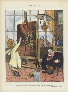 Sein Porträt. Illustration für Le Rire von Leal de Camara