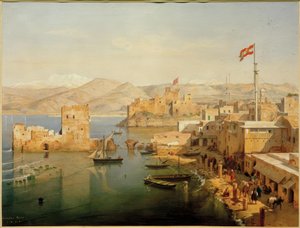 Ansicht des Hafens von Beirut von Leander Russ