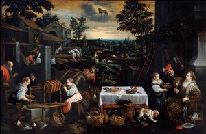 Juli aus der Serie Die Jahreszeiten, spätes 16. oder frühes 17. Jahrhundert von Leandro Bassano