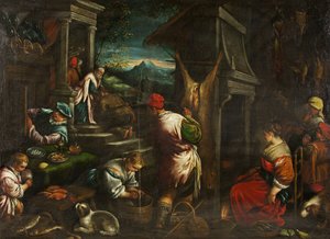 Die Rückkehr des verlorenen Sohnes, ca. 1577-88 von Leandro da Ponte Bassano