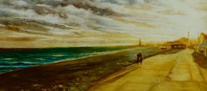 Goldene Zukunft, Liebende am Strand von Lee Campbell