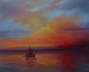 Rote Segel - Thames Barge in voller Fahrt von Lee Campbell