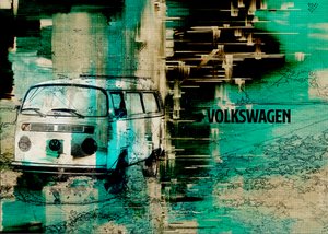 Abstrakte Van-Roadtrip