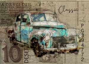 Rostiges Teal-Klassikauto