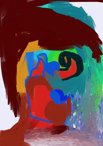 Lebendige abstrakte Figur