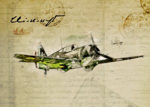 Vintage Luftfahrt Skizze