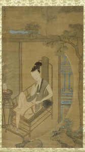 Fantasierende Frau, Qing-Dynastie, Kangxi-Periode, ca. 1700-22