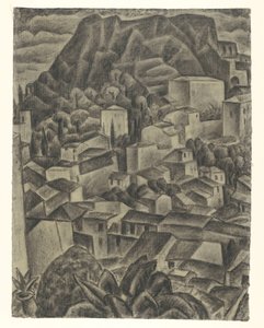 Italienisches Bergdorf von Leo Gestel (signed by artist)