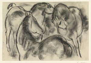 Drei Pferde von Leo Gestel