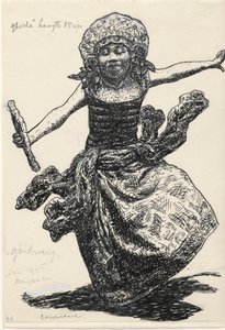 Gandrung-Tänzerin in Ampenan von Leo Gestel