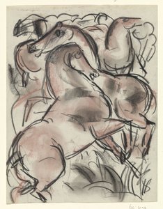 Pferde in der Natur von Leo Gestel