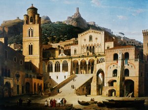 Platz vor der Kathedrale von Amalfi von Leo von Klenze