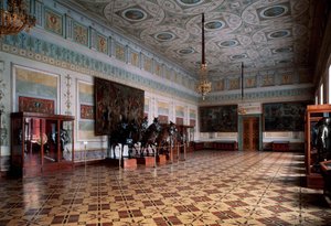Der Rittersaal-Arsenal der Eremitage in Sankt Petersburg, 19. Jahrhundert von Leo von Klenze