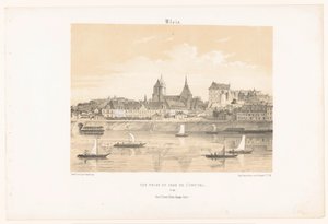 Ansicht des Krankenhauses von Blois von der anderen Seite der Loire