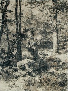 Maiglöckchen sammeln von Leon Augustin Lhermitte