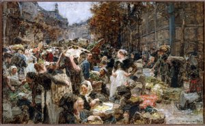 Die Versorgung der Hallen, Skizze für das Hôtel de Ville de Paris, ca. 1888–1889