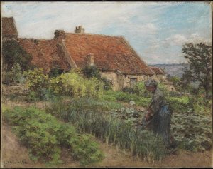 Den Garten gießen, 1900 von Leon Augustin Lhermitte