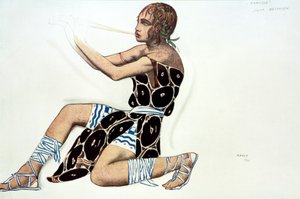 Beotien, Kostümentwurf für eine Ballets Russes Produktion von Narcisse, Musik von Tcherepnin, 1911
