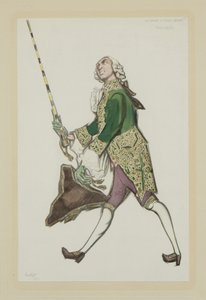 Kostümentwurf für Rinaldo im Ballett Die gut gelaunten Damen von Scarlatti, 1917