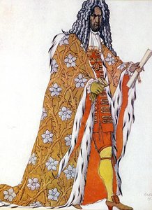 Kostümentwurf für den Zeremonienmeister, aus Dornröschen von Leon Bakst