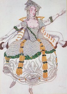 Kostümentwurf für eine Mazurka (Dame), aus Dornröschen