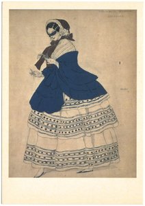 Kostümentwurf für das Ballett Carnaval von R. Schumann, 1910 von Leon Bakst
