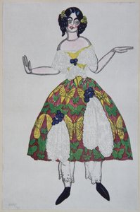 Kostümentwurf für das Ballett Der magische Spielzeugladen von G. Rossini, 1919