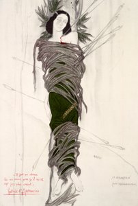 Kostümentwurf für die Balletttänzerin Ida Rubinstein von Leon Bakst