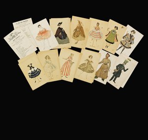 Kostümentwürfe aus "La Fee de la Poupees" von Leon Bakst