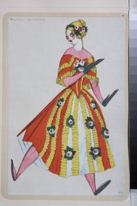 Kostüm für das Ballett "La Boutique Fantasque" unter der Regie von Gioachino Rossini von Leon Bakst