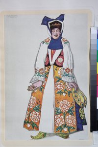 Kostüm für die Oper Sadko unter der Regie von Nicolas (Nikolai) Rimski-Korsakow (Rimski-Korsakow) von Leon Bakst