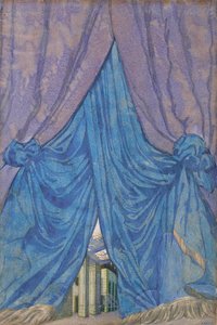 Vorhangdesign für das Ballett Dornröschen von P. Tschaikowsky, 1921