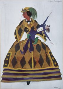 Engländerin. Kostümentwurf für das Ballett Der Magische Spielzeugladen von G. Rossini, 1919