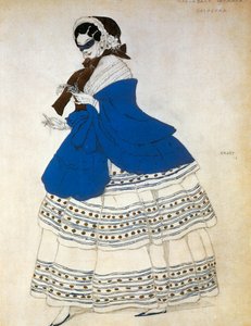 Estrella, Kostümentwurf für das Ballett Carnaval von Leon Bakst