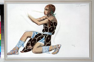 Narziss - Kostümentwurf von Leon Bakst für das Ballett "Narziss" von Nicolas Tcherepnine
