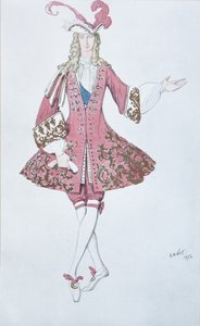 Page der Prinzessin. Kostümentwurf für das Ballett Dornröschen von P. Tschaikowsky