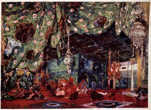 Szenografie von Leon Bakst für die Oper Scheherazade von Nikolai Rimski-Korsakow von Leon Bakst