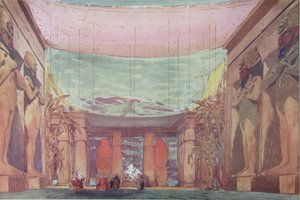 Bühnenbild für das Ballett Kleopatra, 1909 von Leon Bakst